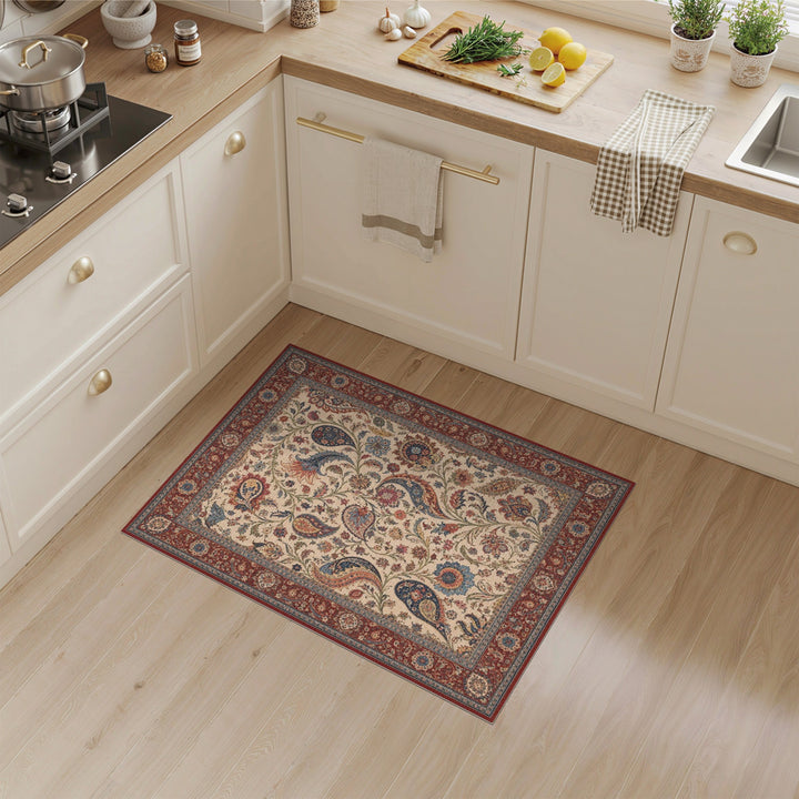 Traditional Persian Red Paisley Floral Area Rug