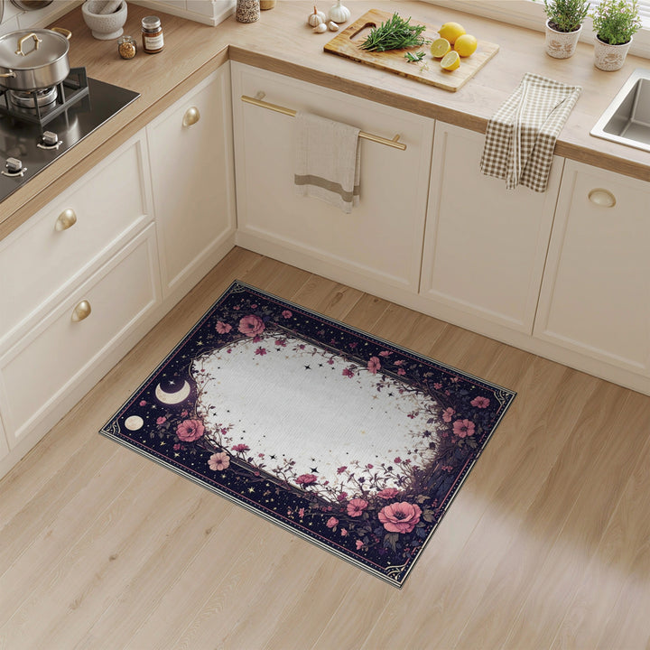 Pink Rose Moonlit Arch Area Rug