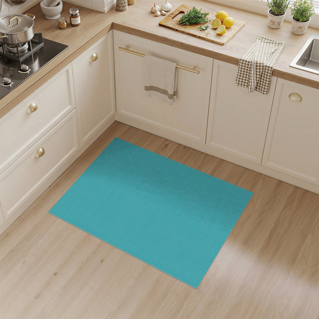 Geometric Modern Blue and Teal Geometric Block Area Rug