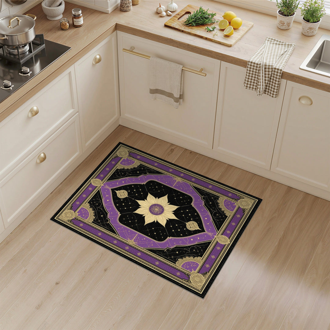 Purple Celestial Lotus Area Rug