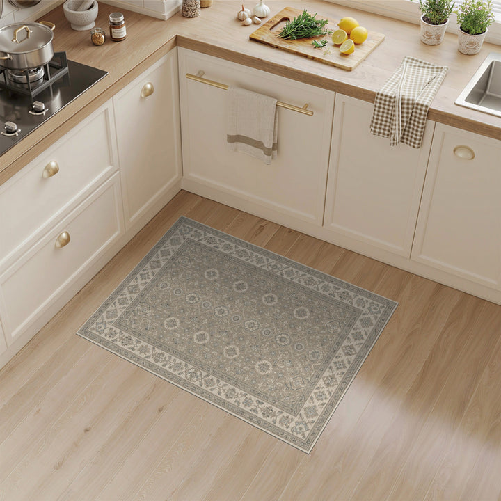 Beige and Neutral Medallion Beige Persian Medallion Area Rug