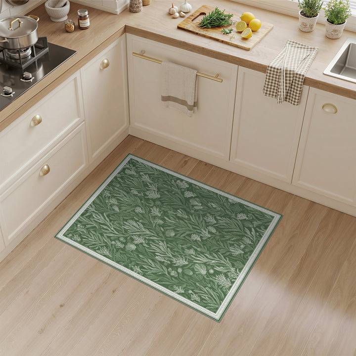 Green Coastal Seaweed Area Rug