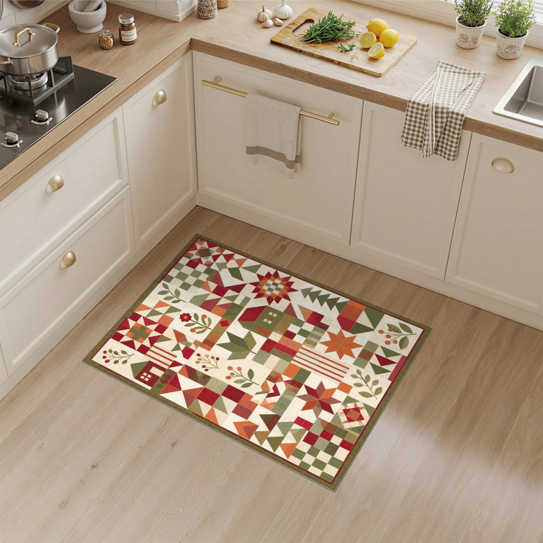 Rustic Patchwork Farmhouse Area Rug