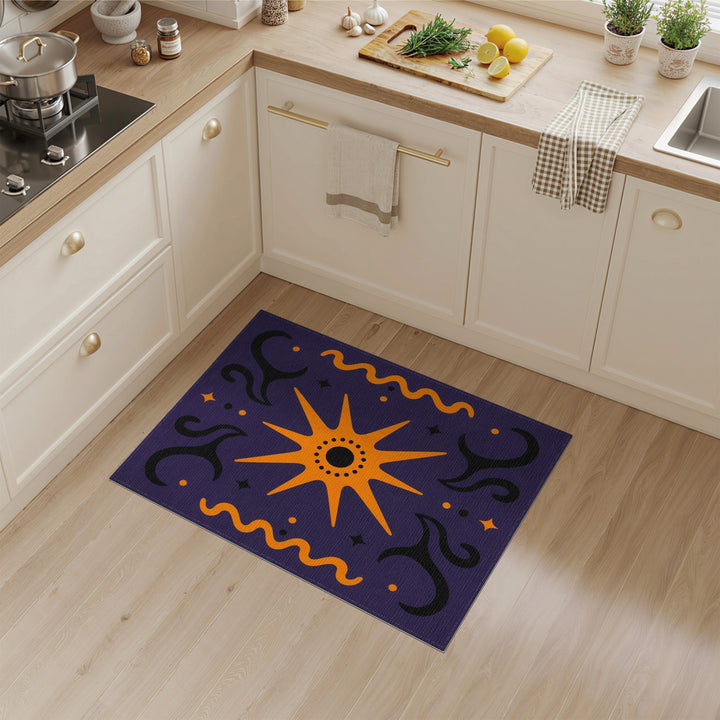 Purple Celestial Starburst Area Rug