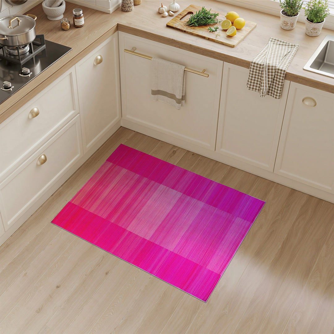 Pink Striped Geometric Modern Area Rug