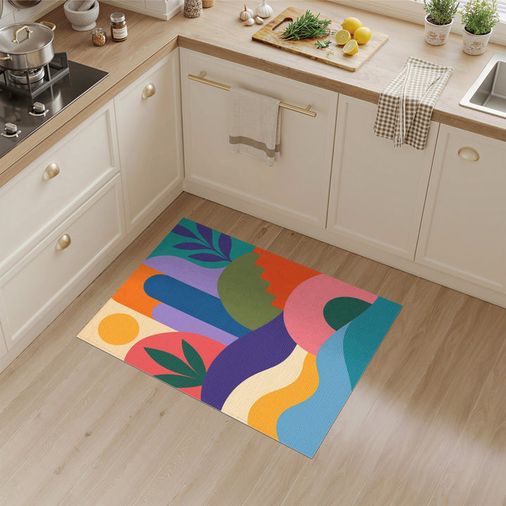 Vibrant Multi-Color Abstract Area Rug