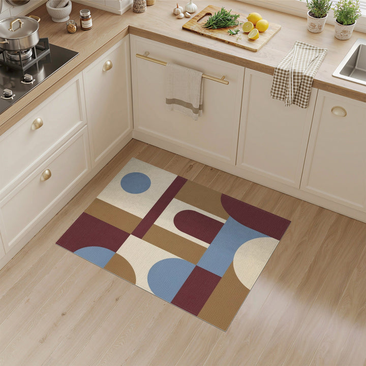 Geometric Modern Brown and Tan Geometric Modern Brown Area Rug
