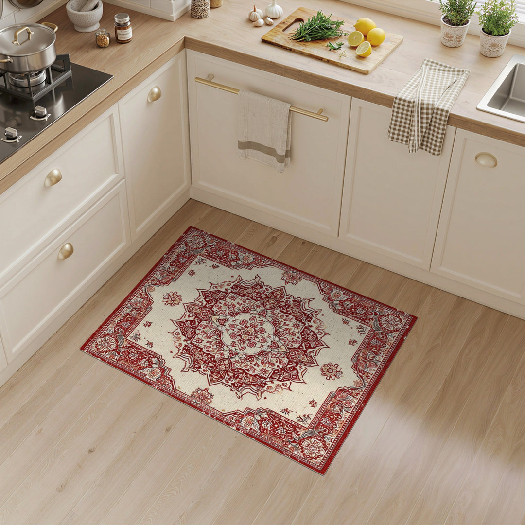 Red Persian Medallion Area Rug