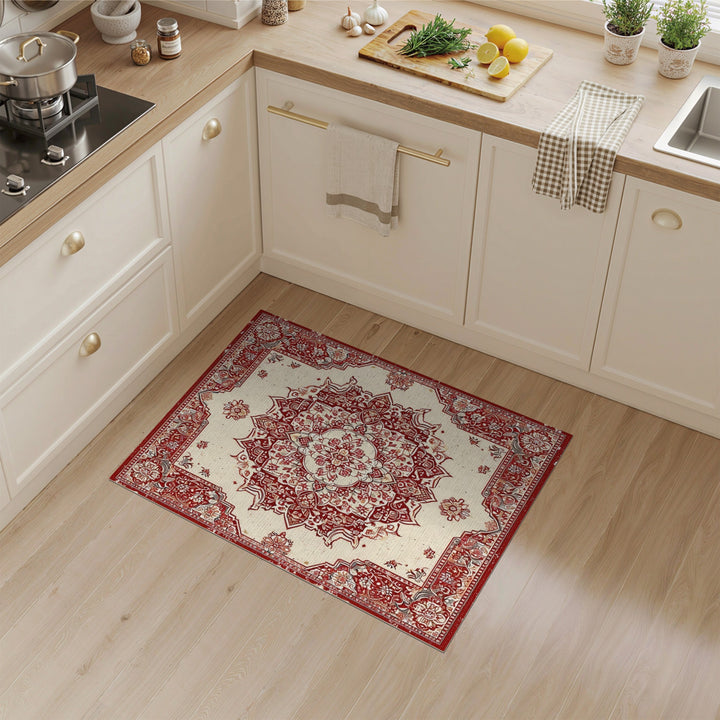Red Persian Medallion Area Rug