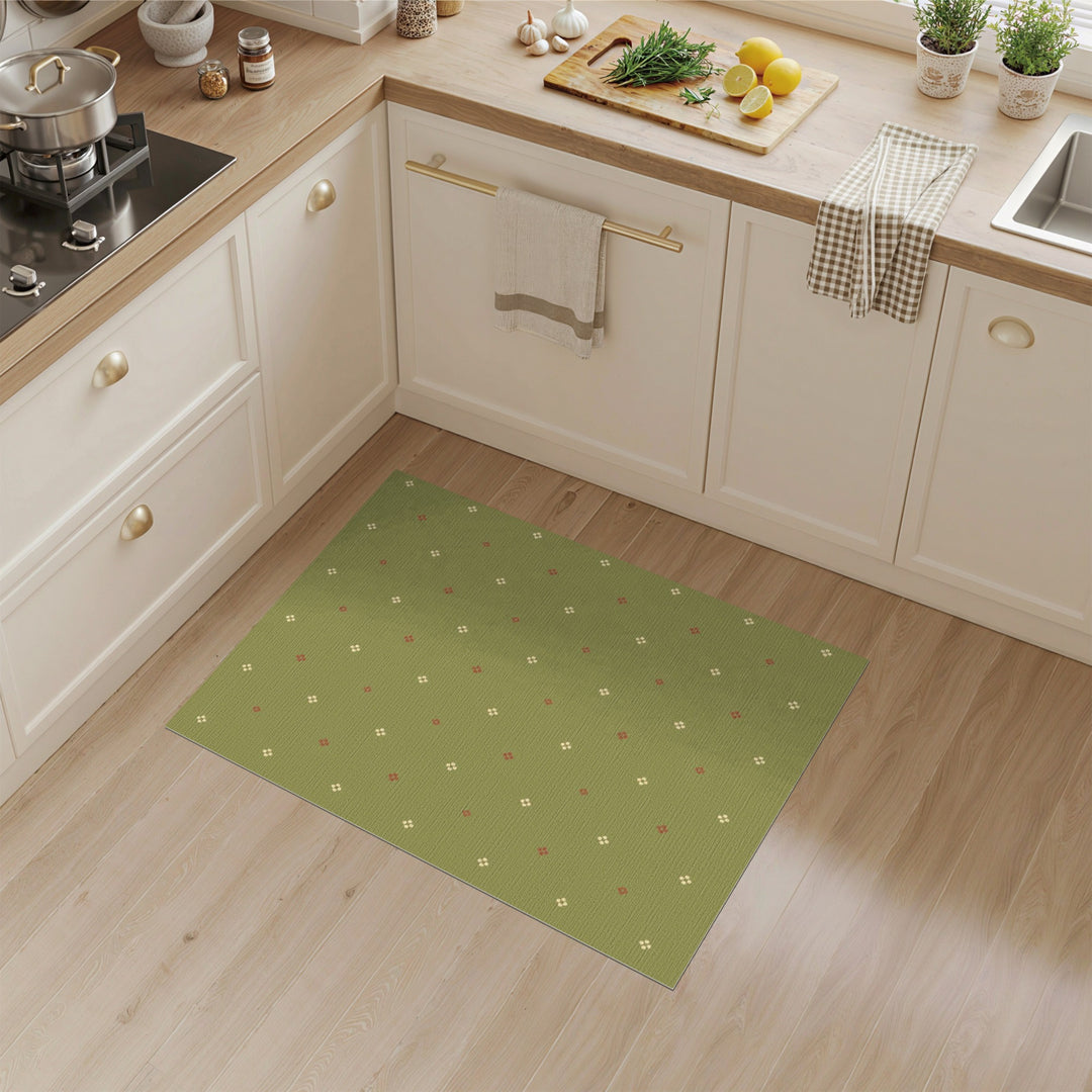 Sage Green Geometric Area Rug