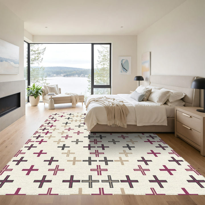 Crimson Taupe Black Plus Collection Rug