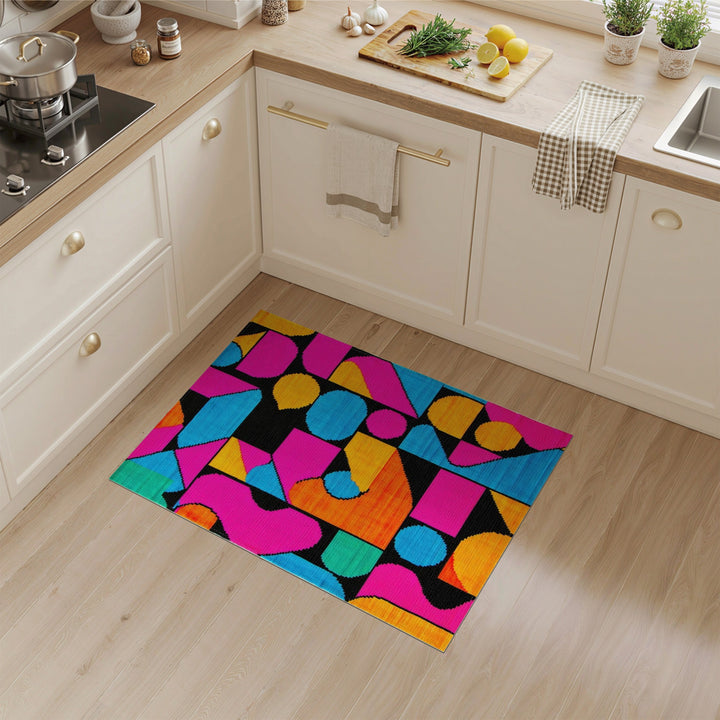Geometric Modern Vivid Geometric Multi-Color Area Rug