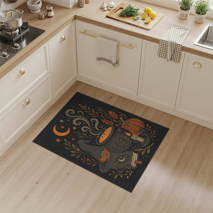 Witch Cauldron Pumpkin Area Rug