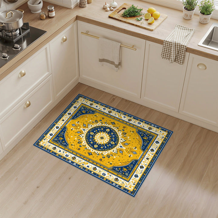 Yellow Heritage Medallion Area Rug