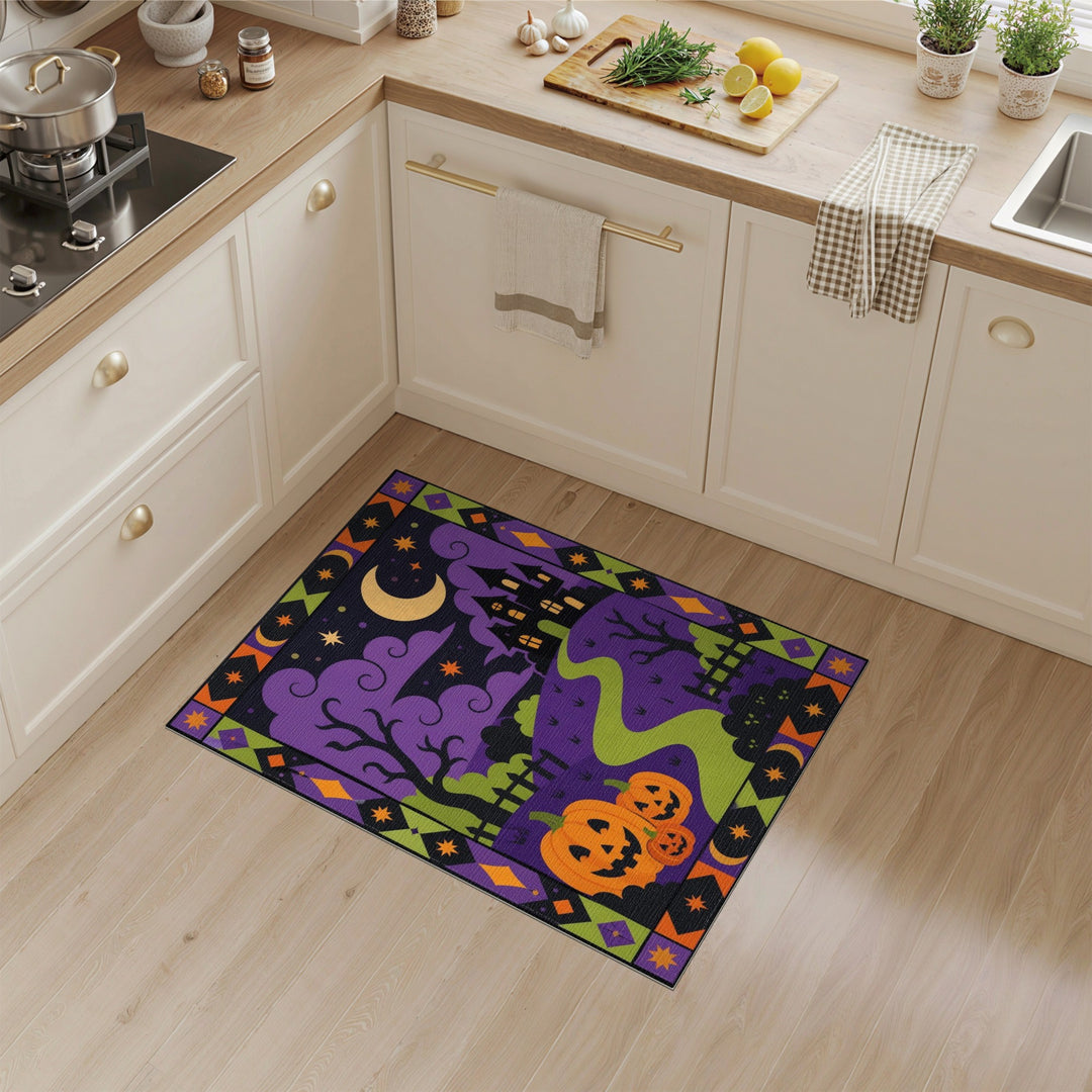 Halloween Pumpkin Path Kids Area Rug