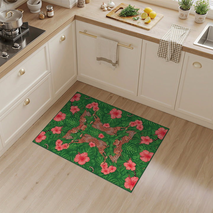 Leopard Hibiscus Area Rug
