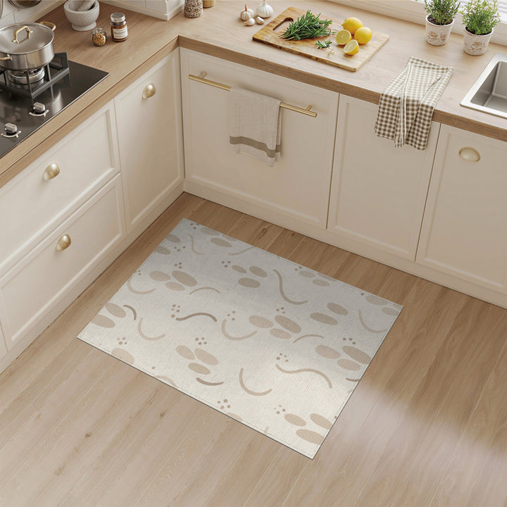 Beige Abstract Area Rug