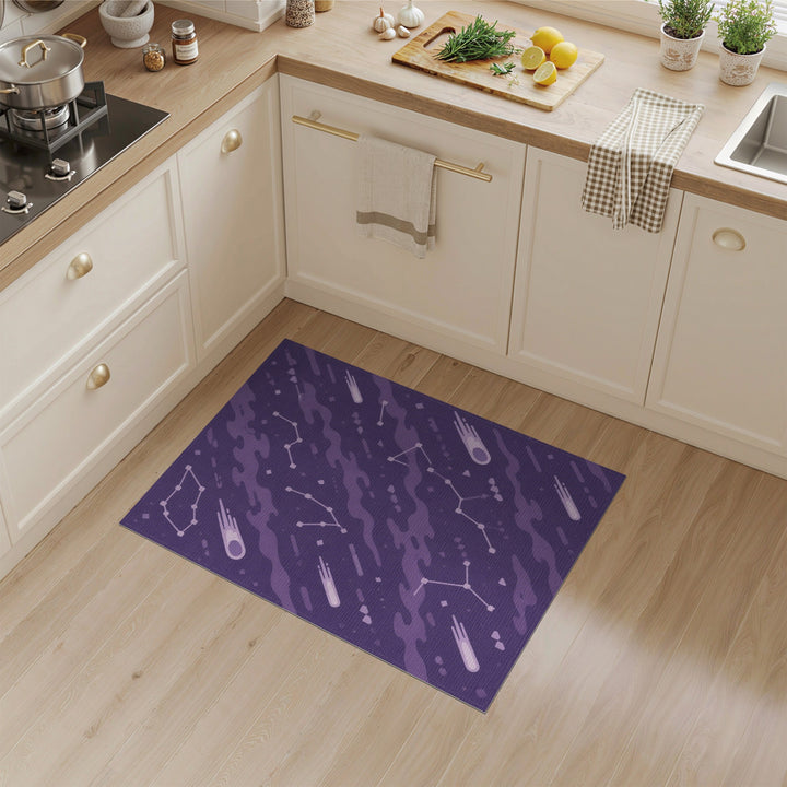 Purple Celestial Constellation Area Rug