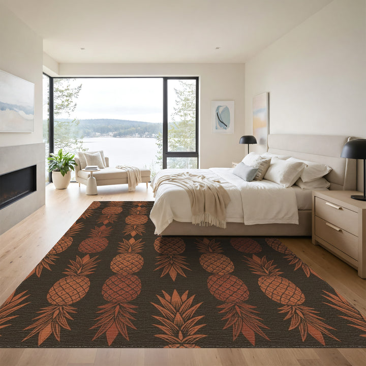 Terracotta Pineapple Vertical Column Rug