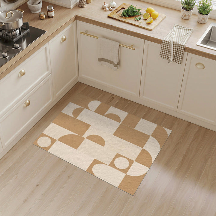 Geometric Modern Brown and Tan Modern Geometric Brown Area Rug