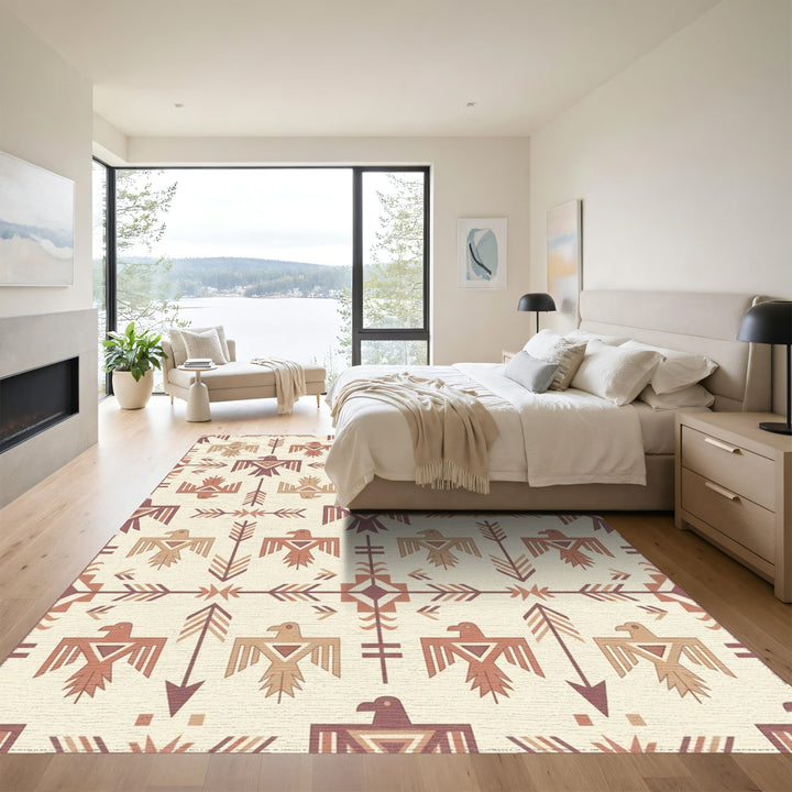 Earthy Thunderbirds Arrow Geometric Rug