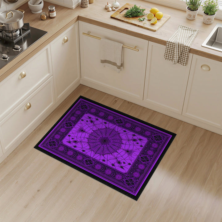 Purple Spider Web Area Rug