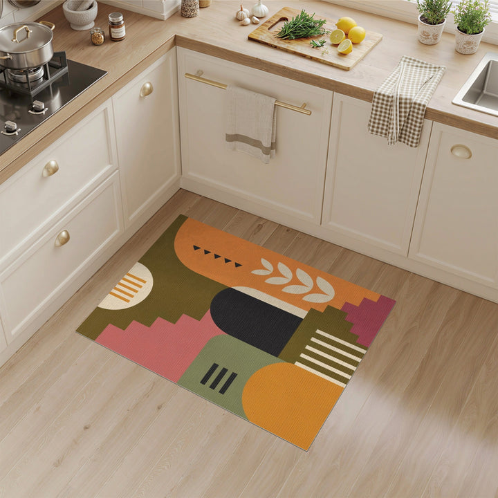 Geometric Arch Wheat Area Rug
