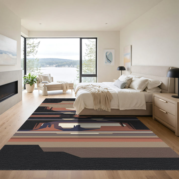 Southwestern Desert Landscape Canyon Rug
