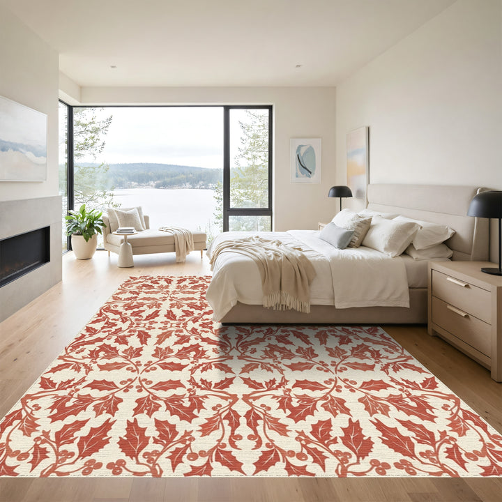Red Holly Berry Botanical Harmony Rug