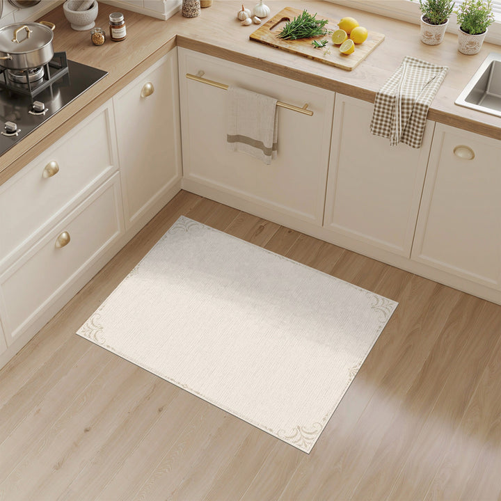 Beige Floral Vintage Area Rug