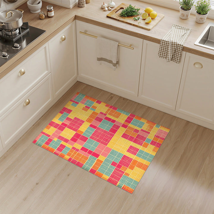 Vibrant Multi-Color Geometric Area Rug