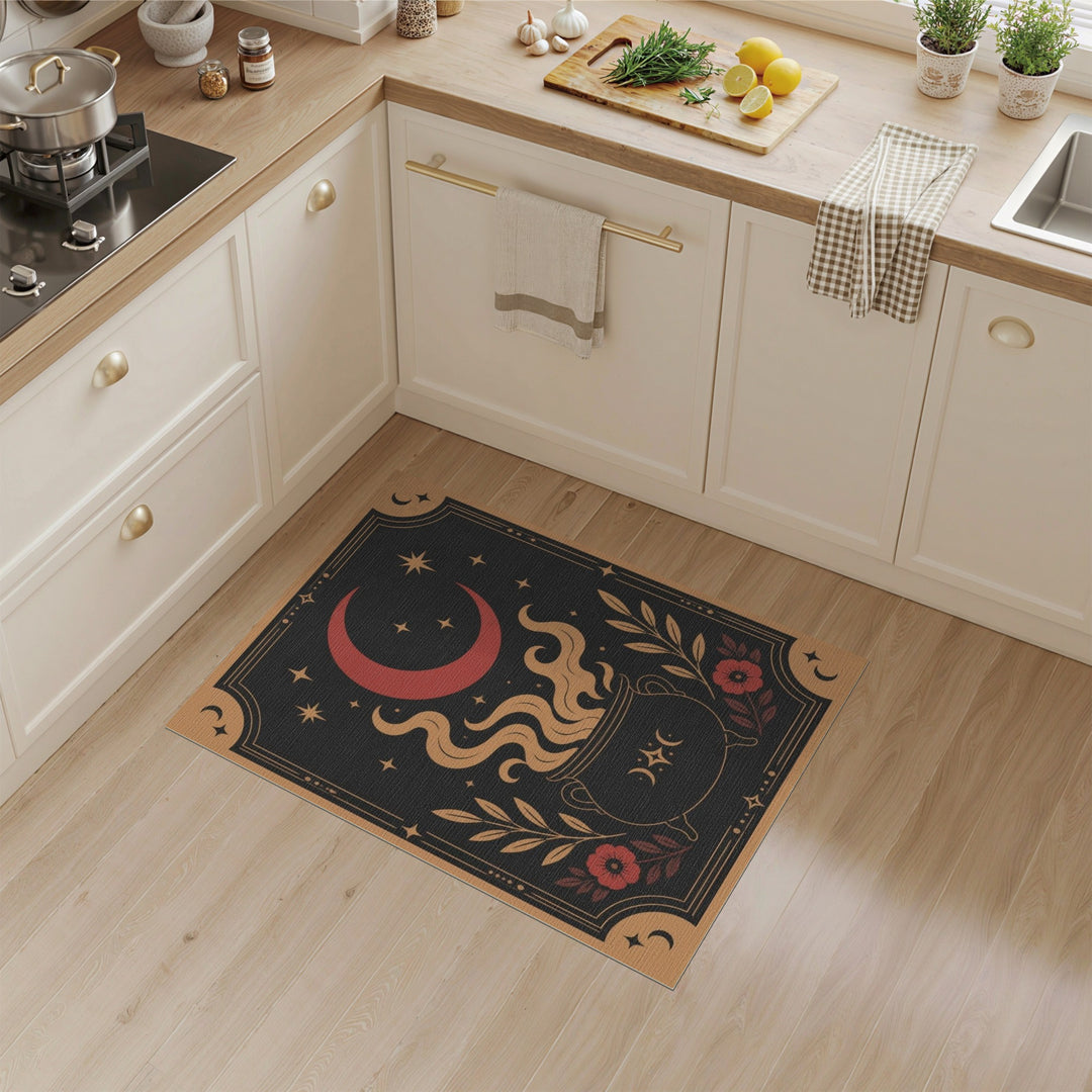 Multi-color and Patterns Mystic Cauldron Moon Area Rug