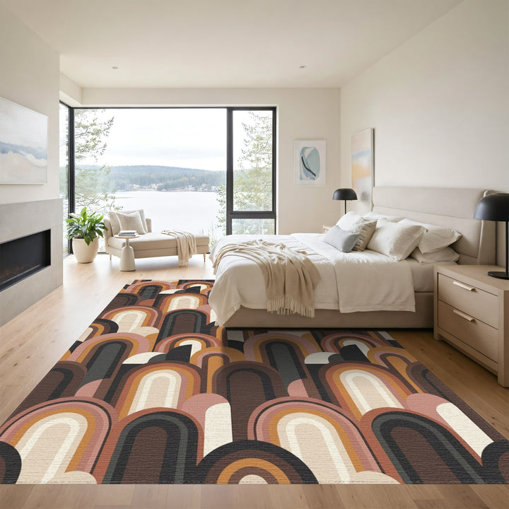 Retro Arches Earthy Tone Rug