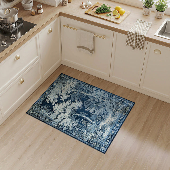 Blue Forest Toile Area Rug