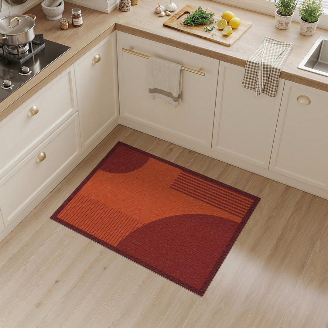 Red Geometric Modern Red Geometric Modern Area Rug