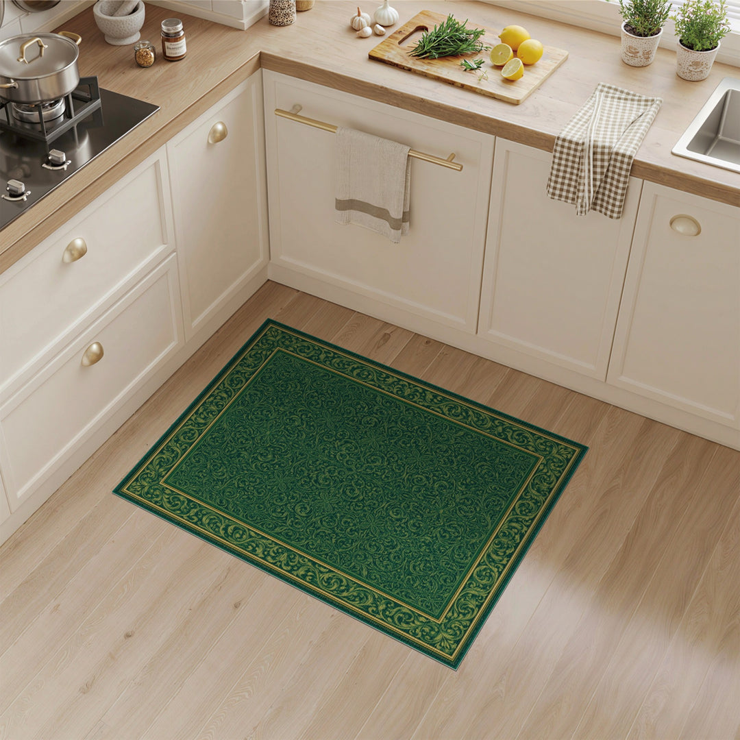 ODIKA Green Traditional Persian Area Rug