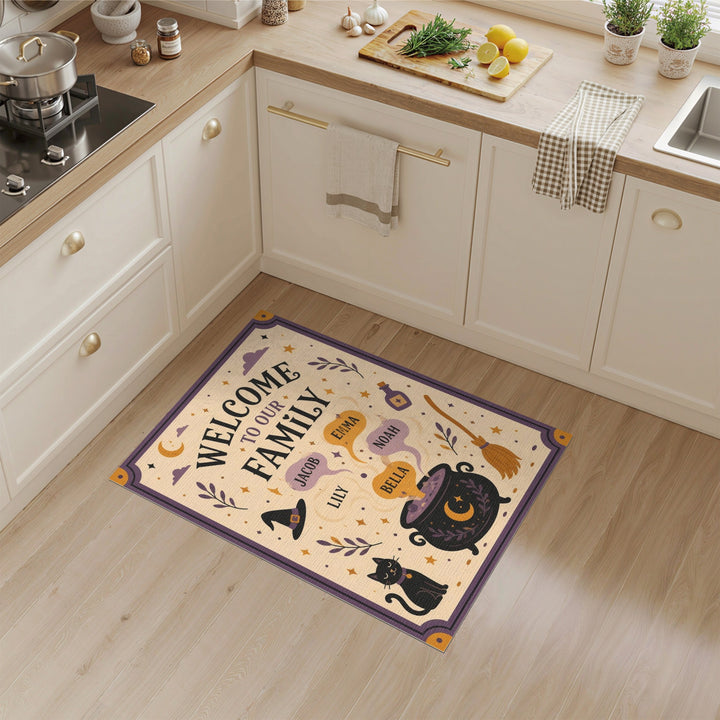 Magical Family Welcome Halloween Area Rug