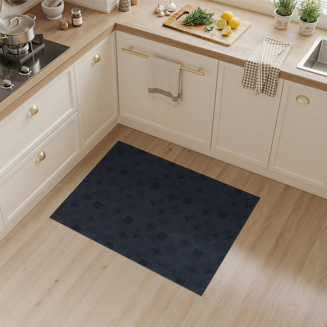 Grey Geometric Modern Area Rug