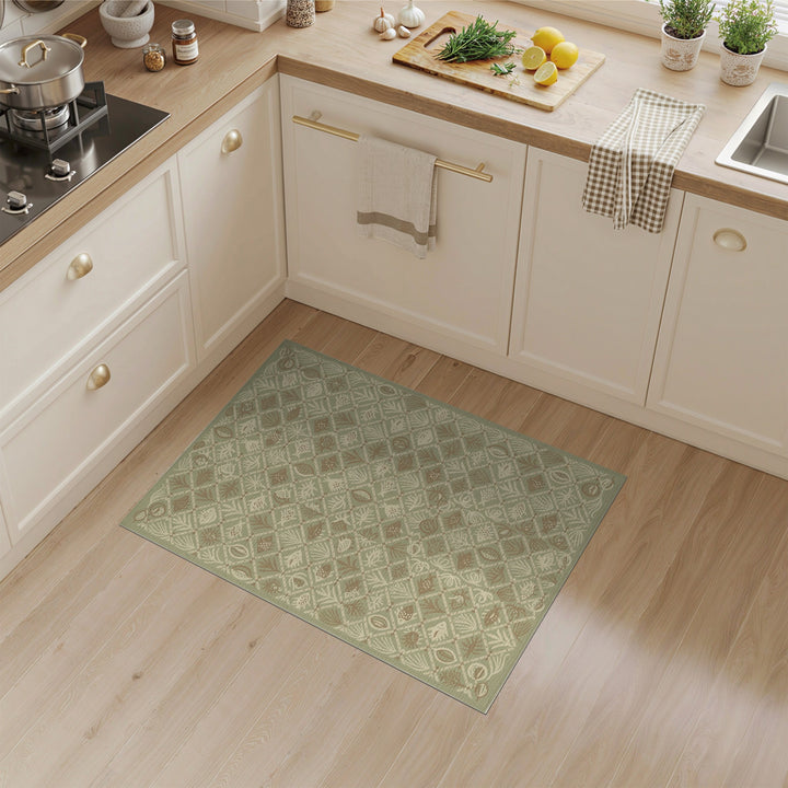 Green Coastal Fish and Pineapple Area Rug