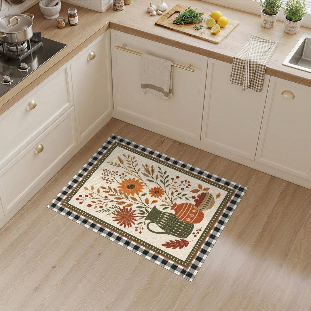 Autumn Sunflower Pitcher Area Rug