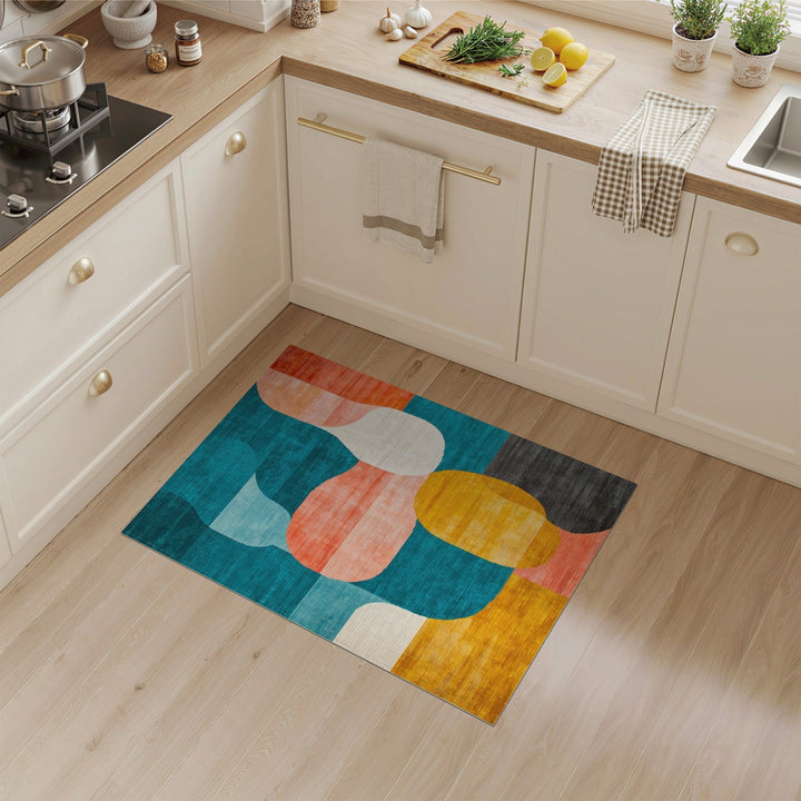 Bold Abstract Colorblock Area Rug