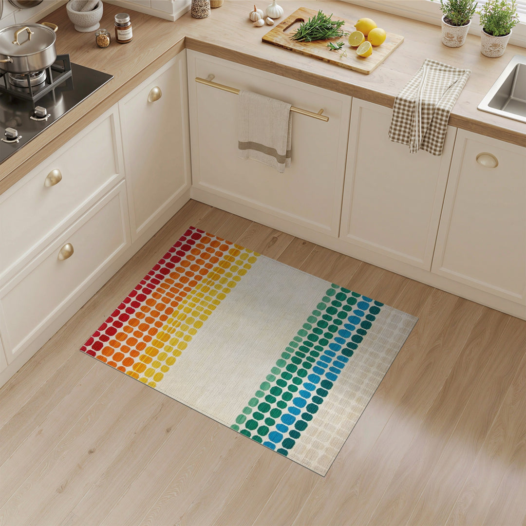 Vibrant Gradient Dot Geometric Area Rug