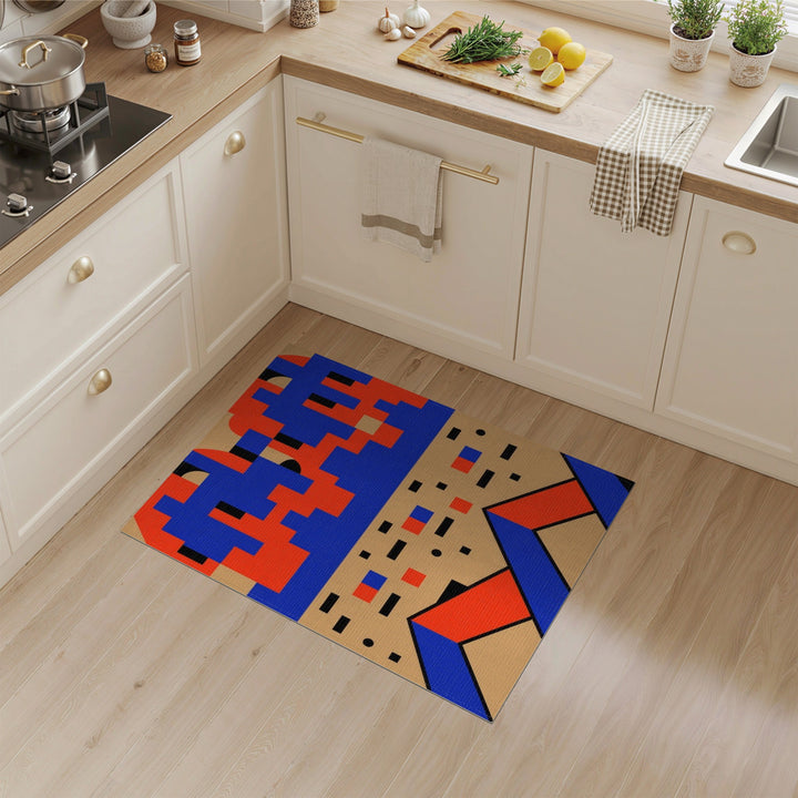 Bold Geometric Multi-Color Area Rug