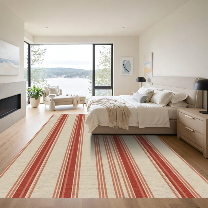 Classic Red Stripe Area Rug