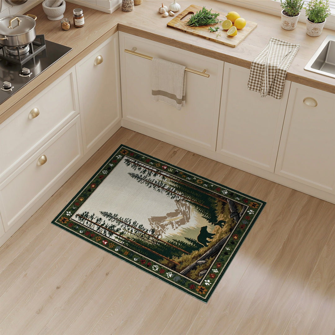 Bear Family Forest Area Rug