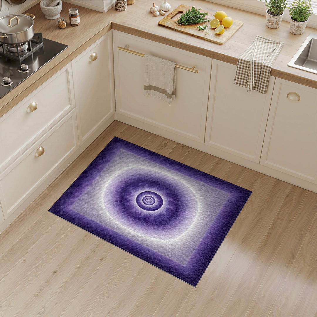 Purple Concentric Glow Area Rug