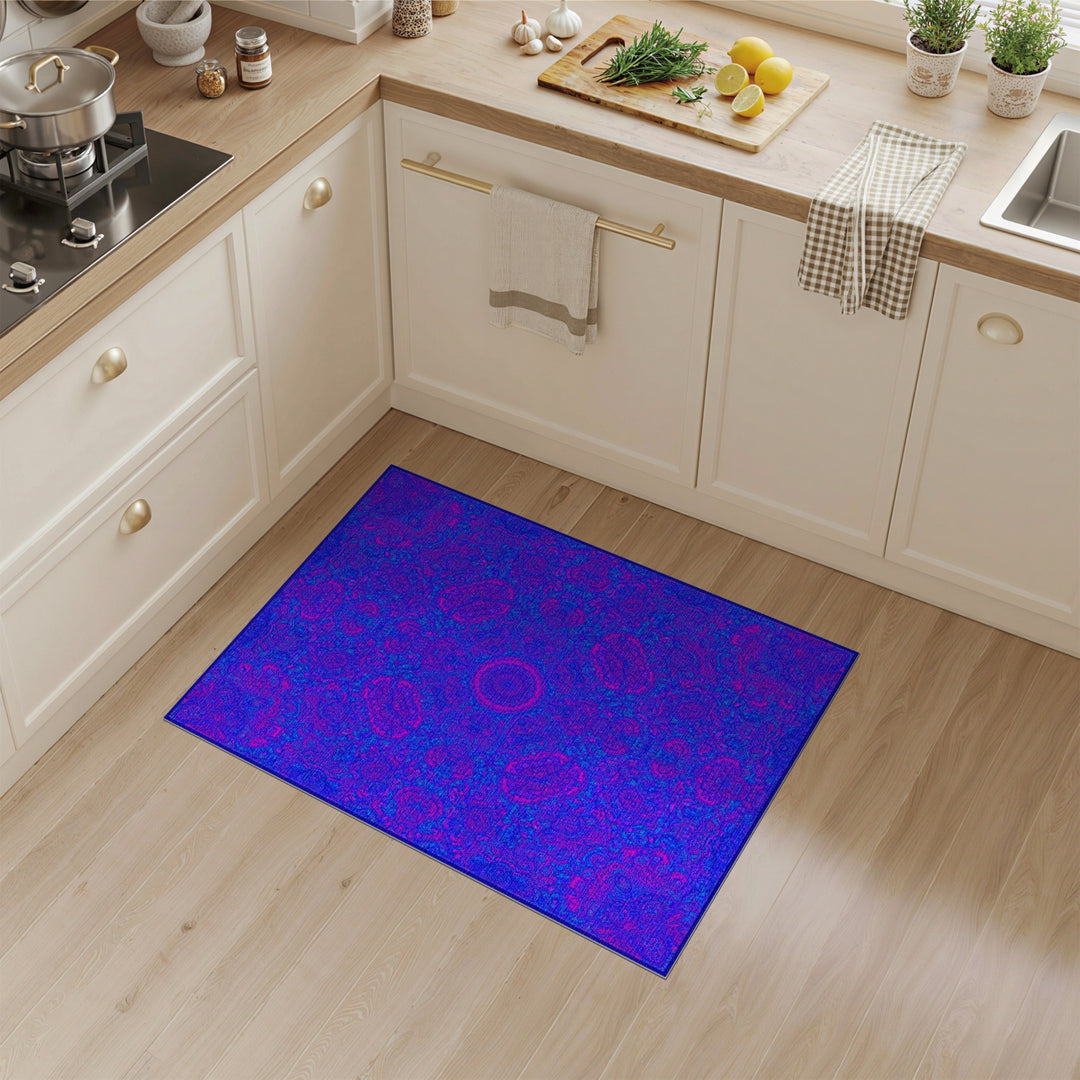 Boho Chic Purple Vibrant Purple Mandala Boho Area Rug