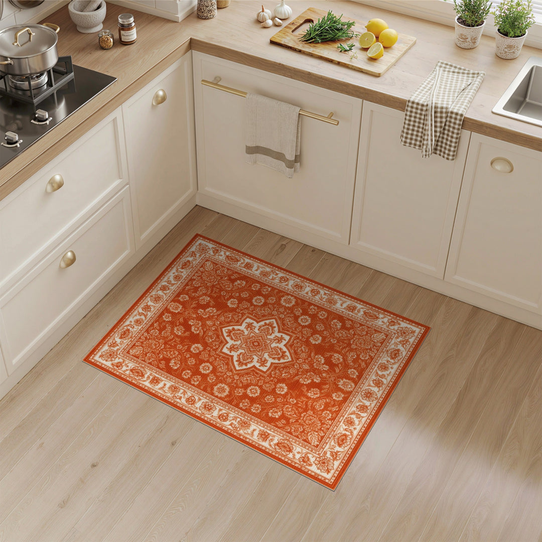 Red Floral Persian Area Rug