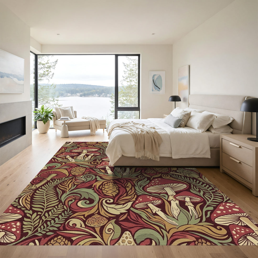 Forest Mushroom Botanical Garden Rug