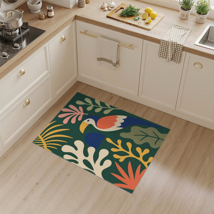 Vibrant Toucan Abstract Area Rug
